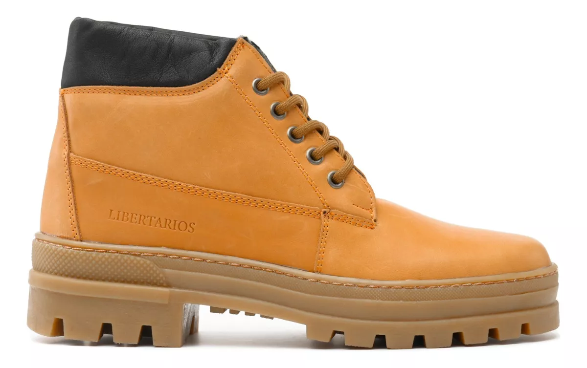 Borcego Bota De Cuero De Hombre